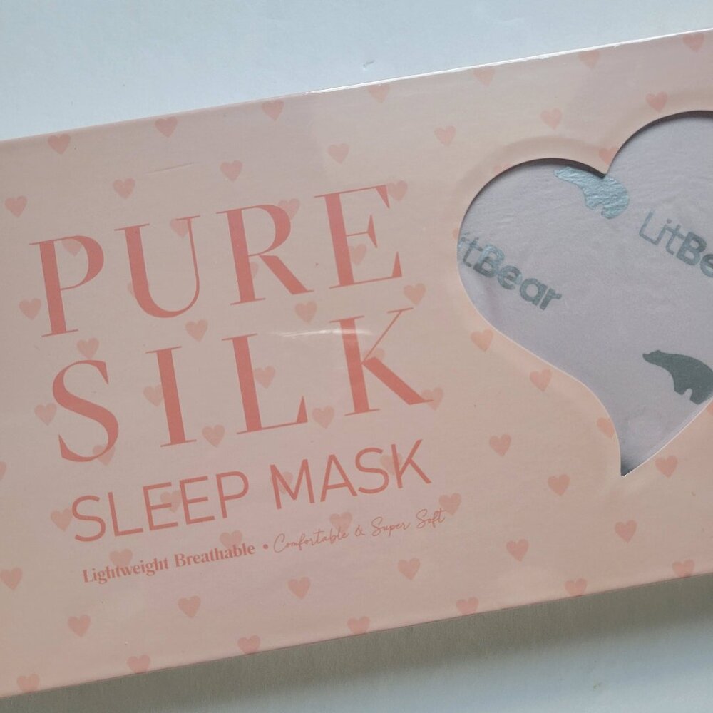 NWT LitBear 100% Silk Sleep Eye Mask - Picture 5 of 9